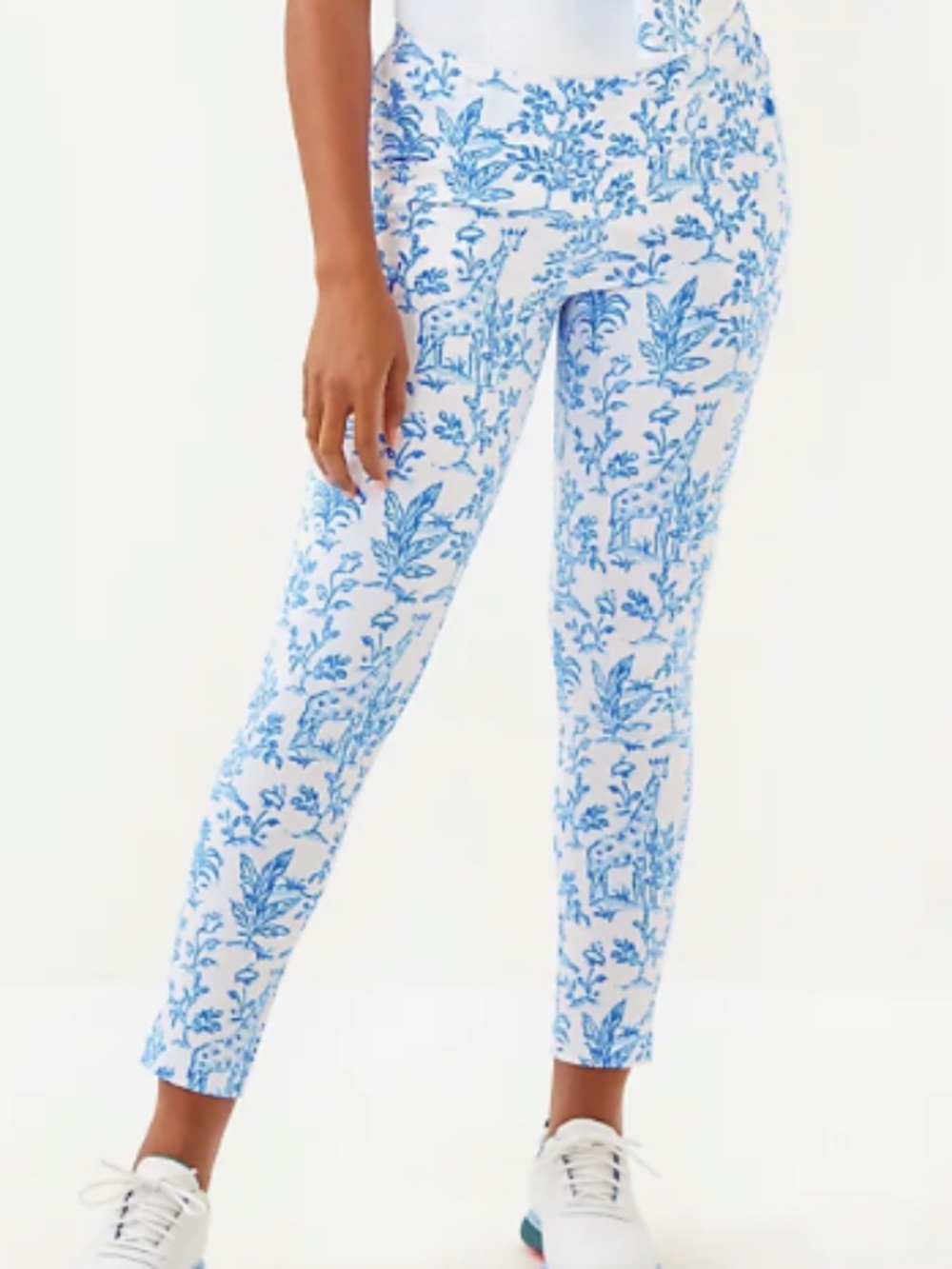 NWT Lilly Pulitzer Corso Pant UPF 50+ Resort White Tall Tales Golf Size 16